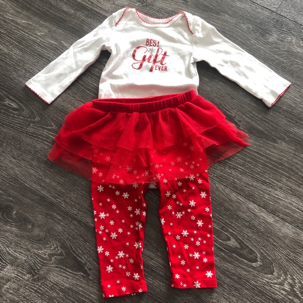 Red & White “Best Gift Ever” matching outfit